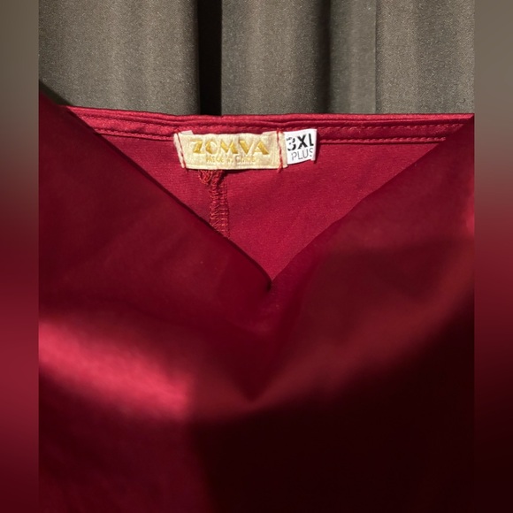 ZOMVA RED Satin Dress - Picture 5 of 7